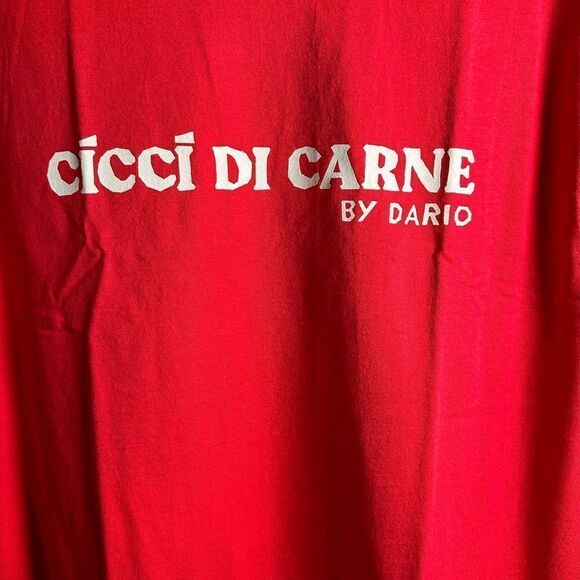 NWT Dario Men’s Cicci Di Carne Red Short Sleeve Graphic Tee Shirt - Size Medium - Picture 2 of 4